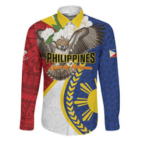Personalized Philippines Family Matching Off The Shoulder Long Sleeve Dress and Hawaiian Shirt Filipino Araw ng Kalayaan