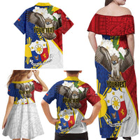 Personalized Philippines Family Matching Off Shoulder Maxi Dress and Hawaiian Shirt Filipino Araw ng Kalayaan