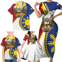 Personalized Philippines Family Matching Short Sleeve Bodycon Dress and Hawaiian Shirt Filipino Araw ng Kalayaan