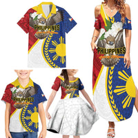 Personalized Philippines Family Matching Summer Maxi Dress and Hawaiian Shirt Filipino Araw ng Kalayaan