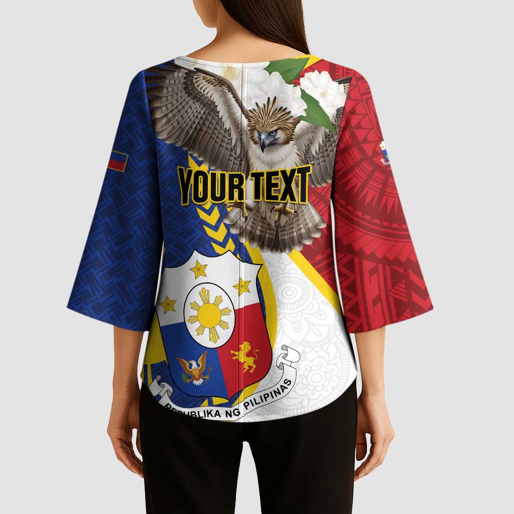 Personalized Philippines Kimono Sleeve Blouse Filipino Araw ng Kalayaan LT01 - Polynesian Pride