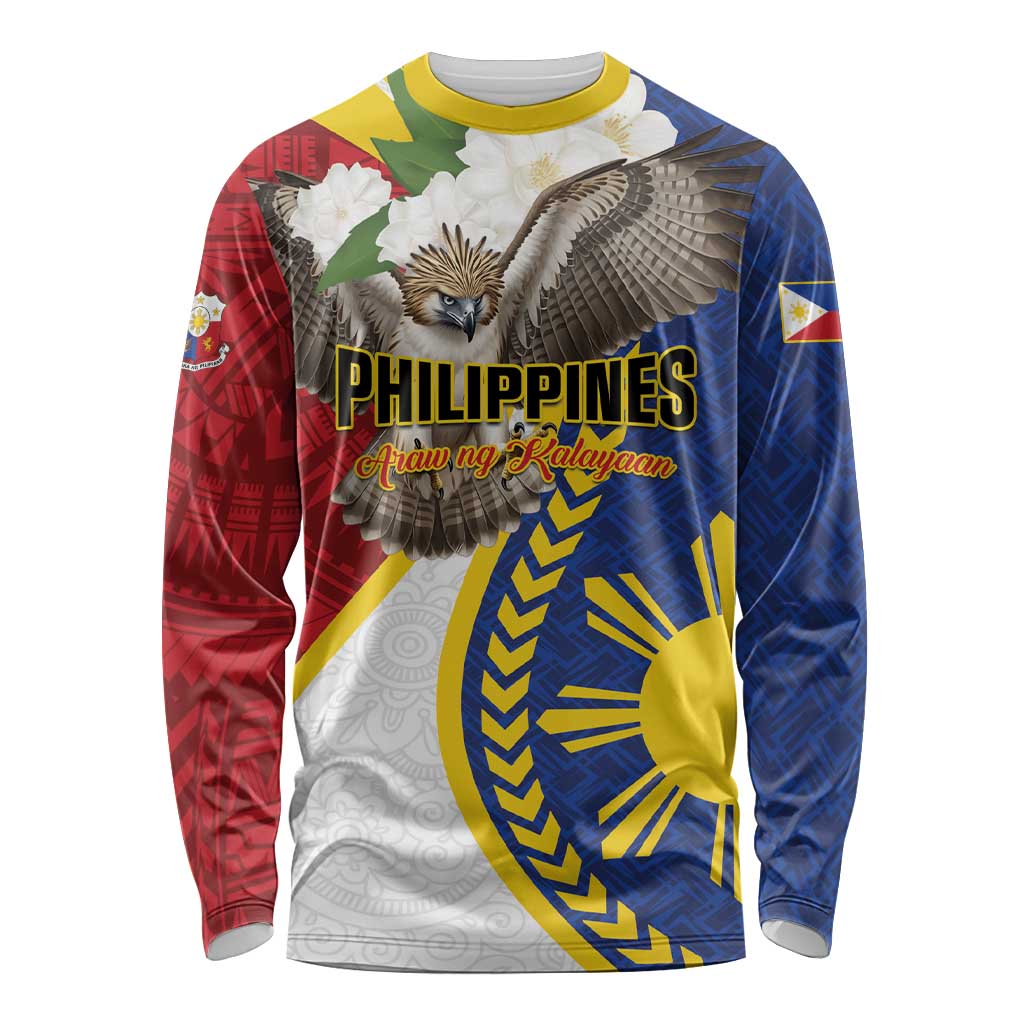 Personalized Philippines Long Sleeve Shirt Filipino Araw ng Kalayaan LT01 Unisex Multicolor - Polynesian Pride