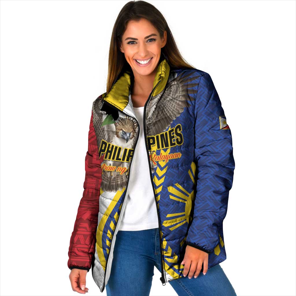 Personalized Philippines Padded Jacket Filipino Araw ng Kalayaan LT01 Women Multicolor - Polynesian Pride