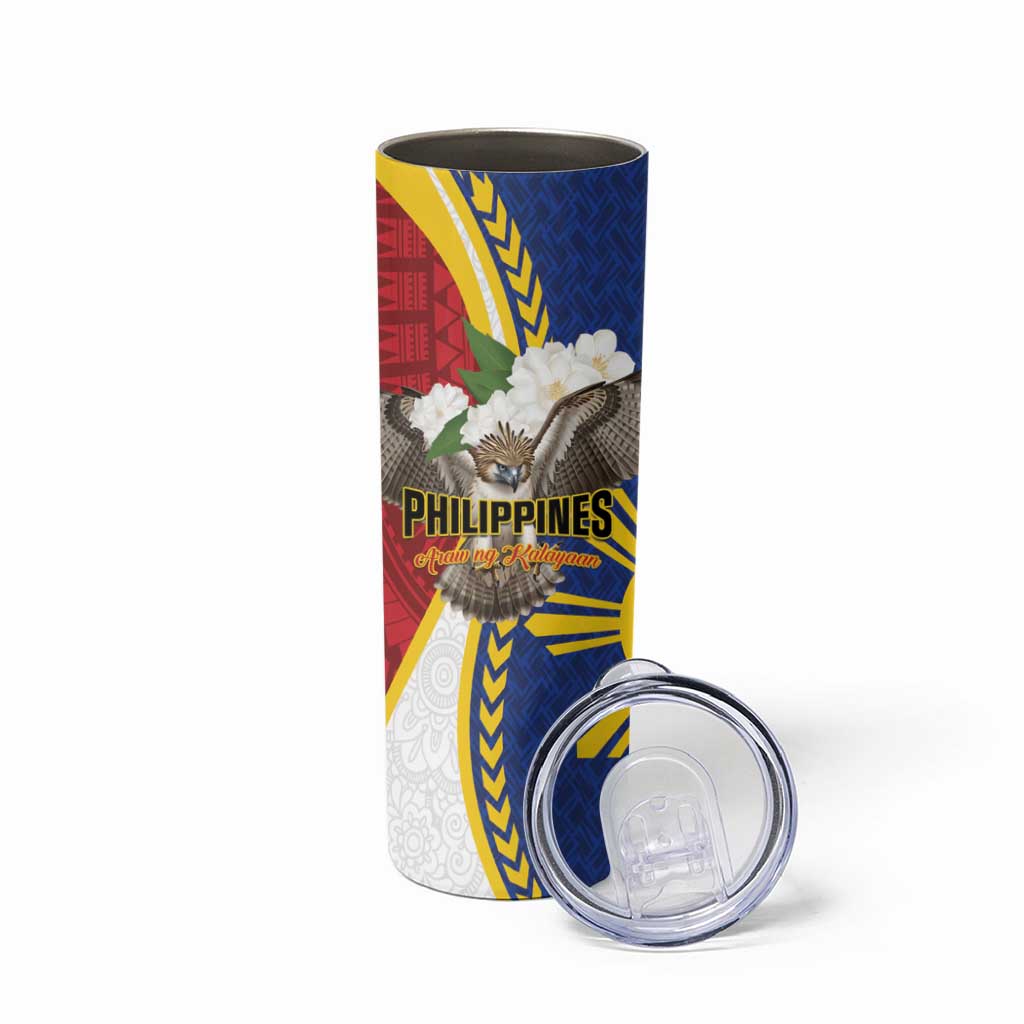 Personalized Philippines Skinny Tumbler Filipino Araw ng Kalayaan LT01 - Polynesian Pride