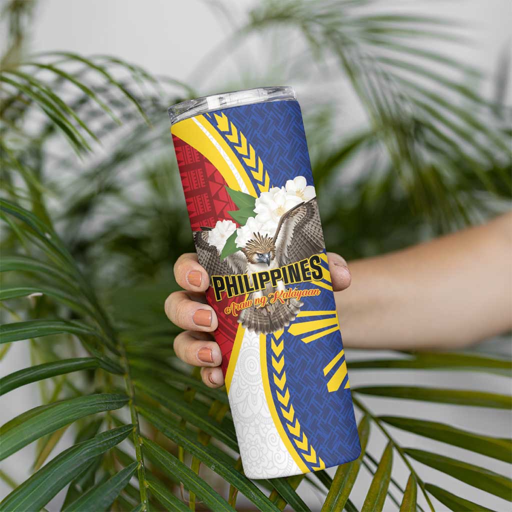 Personalized Philippines Skinny Tumbler Filipino Araw ng Kalayaan LT01 - Polynesian Pride