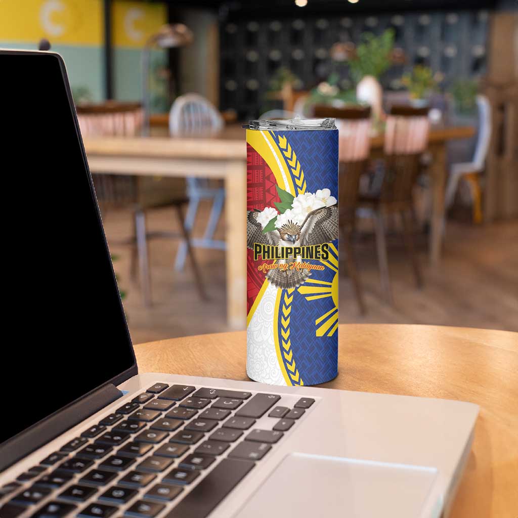 Personalized Philippines Skinny Tumbler Filipino Araw ng Kalayaan LT01 - Polynesian Pride