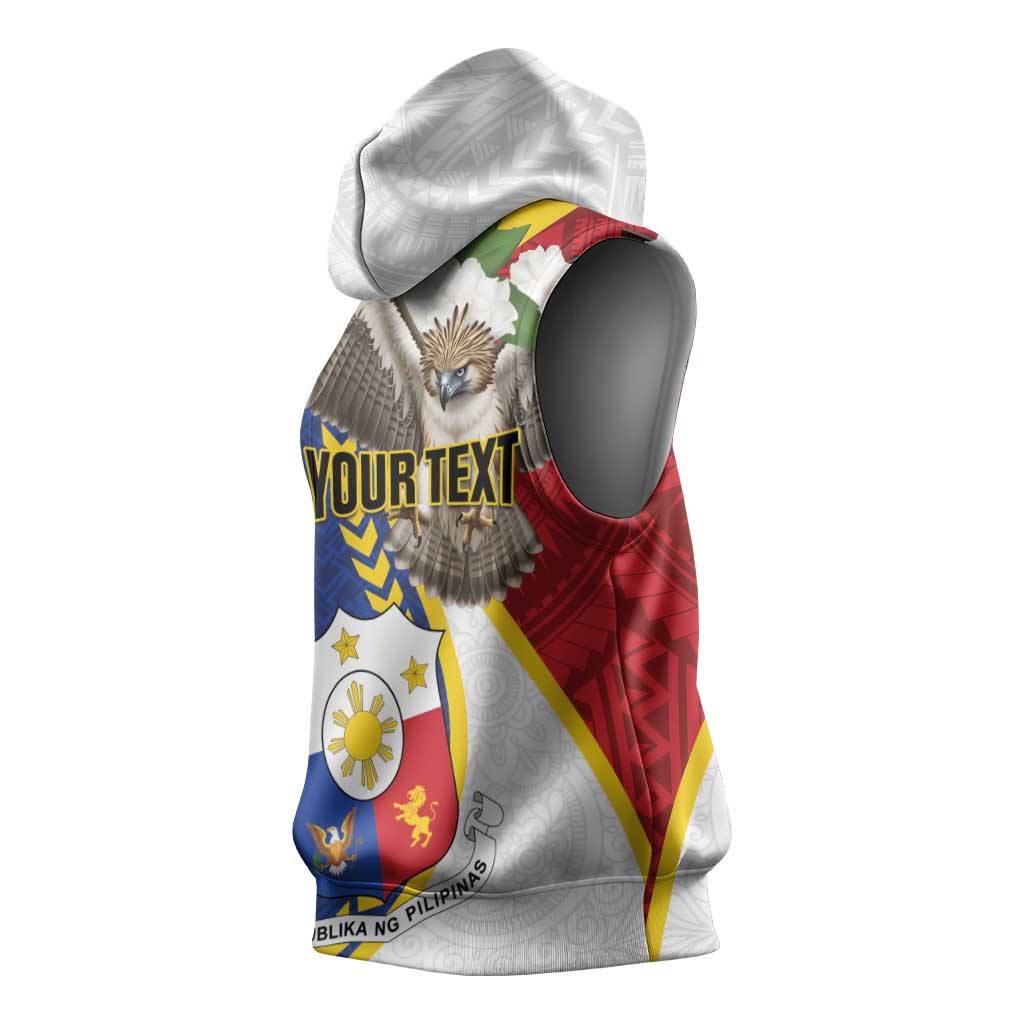Personalized Philippines Sleeveless Hoodie Filipino Araw ng Kalayaan LT01 - Polynesian Pride