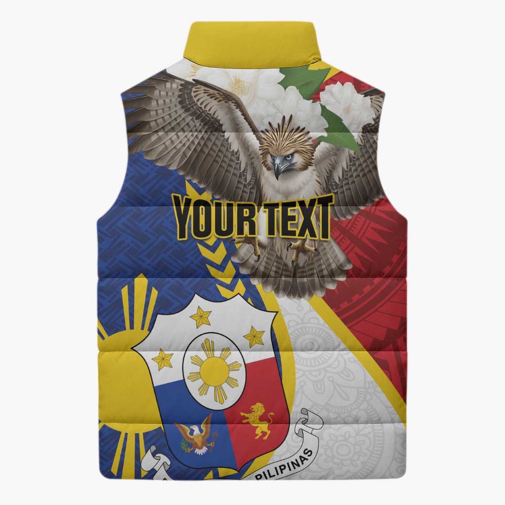 Personalized Philippines Sleeveless Puffer Jacket Filipino Araw ng Kalayaan LT01 - Polynesian Pride