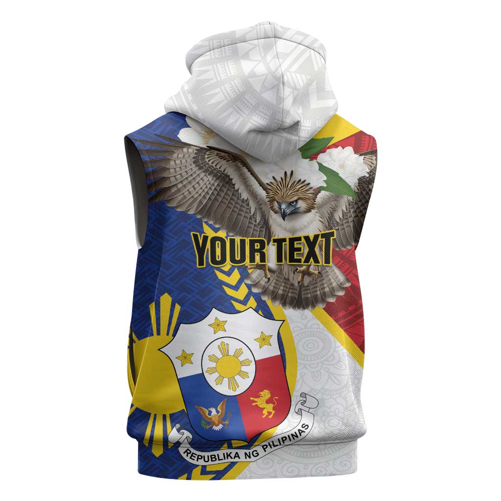 Personalized Philippines Sleeveless Zip Hoodie Filipino Araw ng Kalayaan LT01 - Polynesian Pride