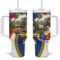 Personalized Philippines Tumbler With Handle Filipino Araw ng Kalayaan LT01 One Size: 40 oz Multicolor - Polynesian Pride