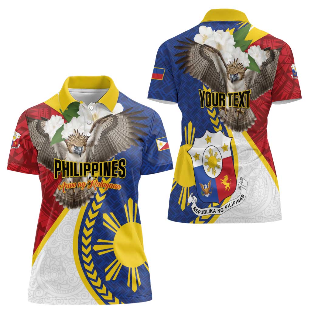 Personalized Philippines Women Polo Shirt Filipino Araw ng Kalayaan LT01 - Polynesian Pride