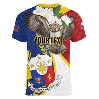 Personalized Philippines Women V-Neck T-Shirt Filipino Araw ng Kalayaan LT01 - Polynesian Pride