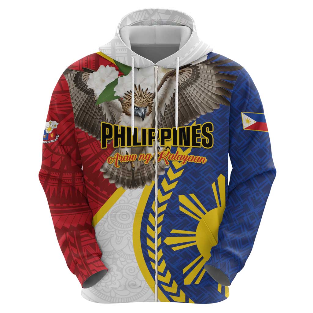 Personalized Philippines Zip Hoodie Filipino Araw ng Kalayaan LT01 - Polynesian Pride