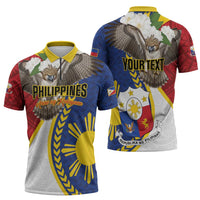 Personalized Philippines Zipper Polo Shirt Filipino Araw ng Kalayaan LT01 - Polynesian Pride