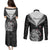 New Zealand Couples Matching Puletasi Dress and Long Sleeve Button Shirts Aotearoa Maori Kiwi Black Fern LT01 - Polynesian Pride