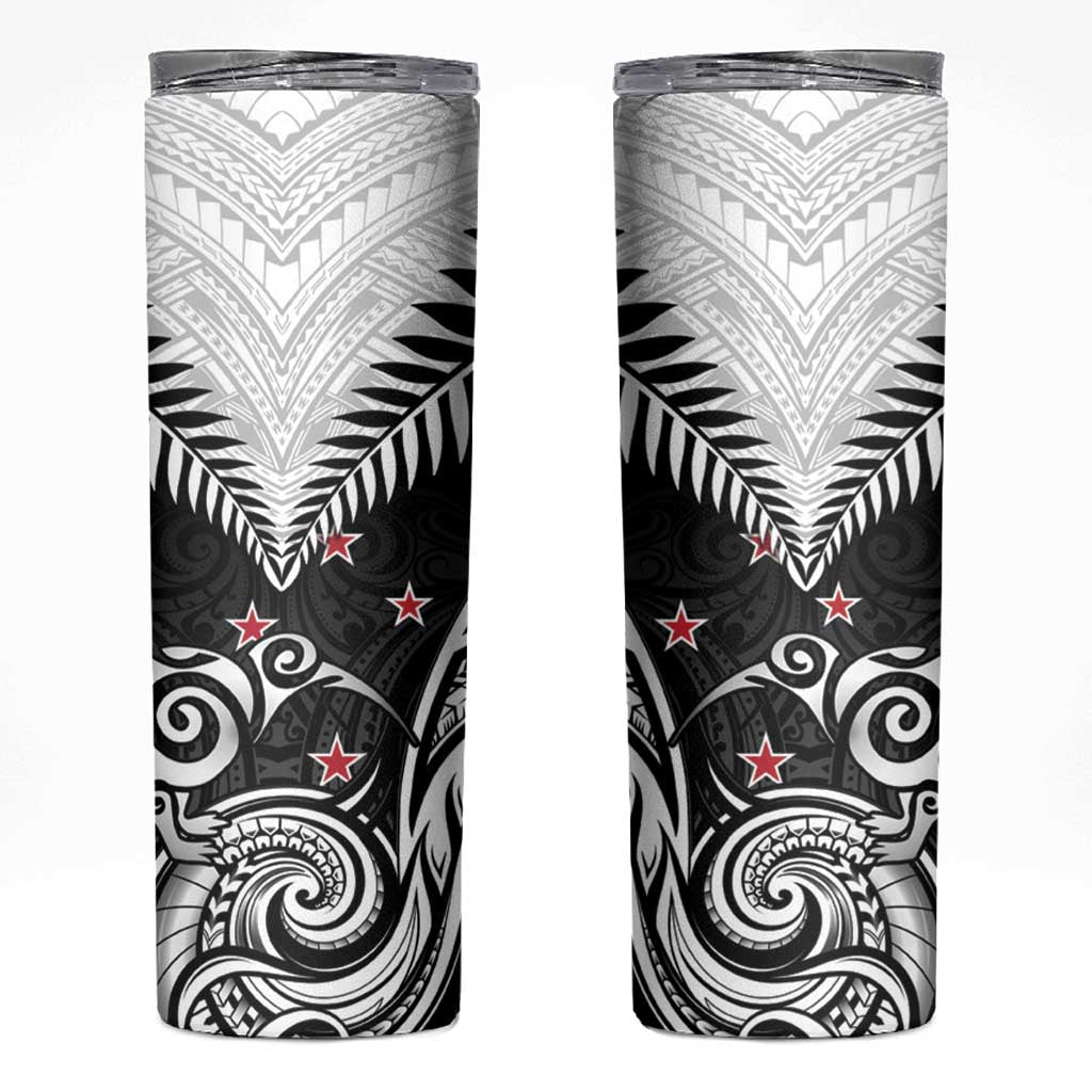 New Zealand Skinny Tumbler Aotearoa Maori Kiwi Black Fern