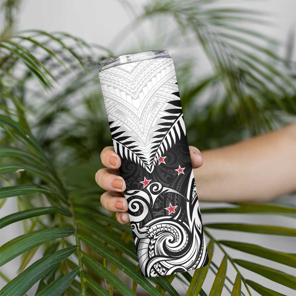 New Zealand Skinny Tumbler Aotearoa Maori Kiwi Black Fern