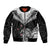New Zealand Sleeve Zip Bomber Jacket Aotearoa Maori Kiwi Black Fern LT01 Unisex Black - Polynesian Pride