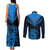 Personalised New Zealand Couples Matching Tank Maxi Dress and Long Sleeve Button Shirts Aotearoa Blue Maori Kiwi Blue Fern LT01 - Polynesian Pride