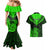 Personalised New Zealand Couples Matching Mermaid Dress And Hawaiian Shirt Aotearoa Maori Kiwi Green Fern LT01 - Polynesian Pride