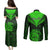 Personalised New Zealand Couples Matching Puletasi Dress and Long Sleeve Button Shirts Aotearoa Maori Kiwi Green Fern LT01 - Polynesian Pride