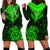 Personalised New Zealand Hoodie Dress Aotearoa Maori Kiwi Green Fern LT01 - Polynesian Pride