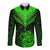 Personalised New Zealand Long Sleeve Button Shirt Aotearoa Maori Kiwi Green Fern LT01 Unisex Green - Polynesian Pride