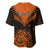 Personalised New Zealand Baseball Jersey Aotearoa Maori Kiwi Orange Fern LT01 - Polynesian Pride