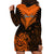 Personalised New Zealand Hoodie Dress Aotearoa Maori Kiwi Orange Fern LT01 - Polynesian Pride