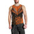 Personalised New Zealand Men Tank Top Aotearoa Maori Kiwi Orange Fern LT01 - Polynesian Pride