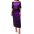 Personalised Aotearoa Puletasi Maori Kiwi Purple Fern LT01 Long Dress Purple - Polynesian Pride