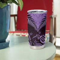 Aotearoa Tumbler Cup Maori Kiwi Purple Fern LT01 - Polynesian Pride