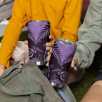 Aotearoa Tumbler Cup Maori Kiwi Purple Fern LT01 - Polynesian Pride