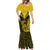 Personalised Aotearoa Mermaid Dress Maori Kiwi Yellow Fern LT01 - Polynesian Pride