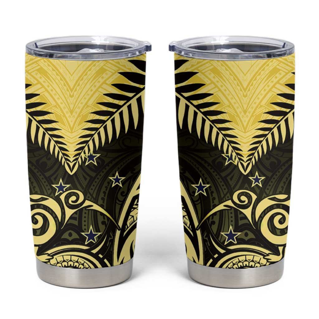 Aotearoa Tumbler Cup Maori Kiwi Yellow Fern