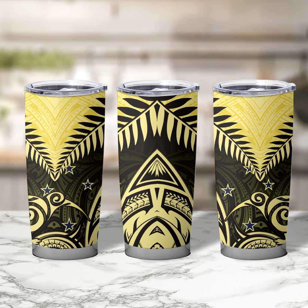 Aotearoa Tumbler Cup Maori Kiwi Yellow Fern LT01 - Polynesian Pride