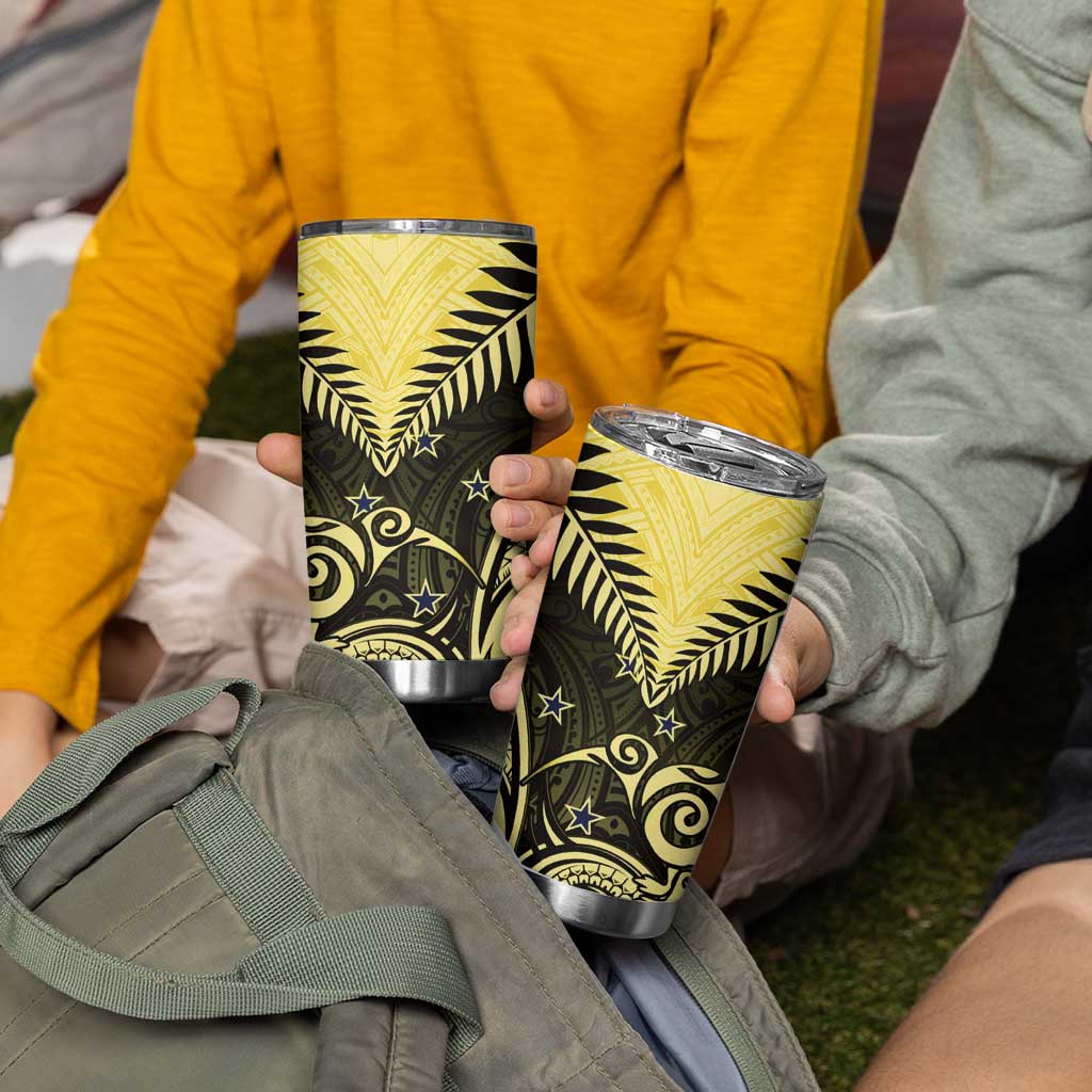 Aotearoa Tumbler Cup Maori Kiwi Yellow Fern LT01 - Polynesian Pride