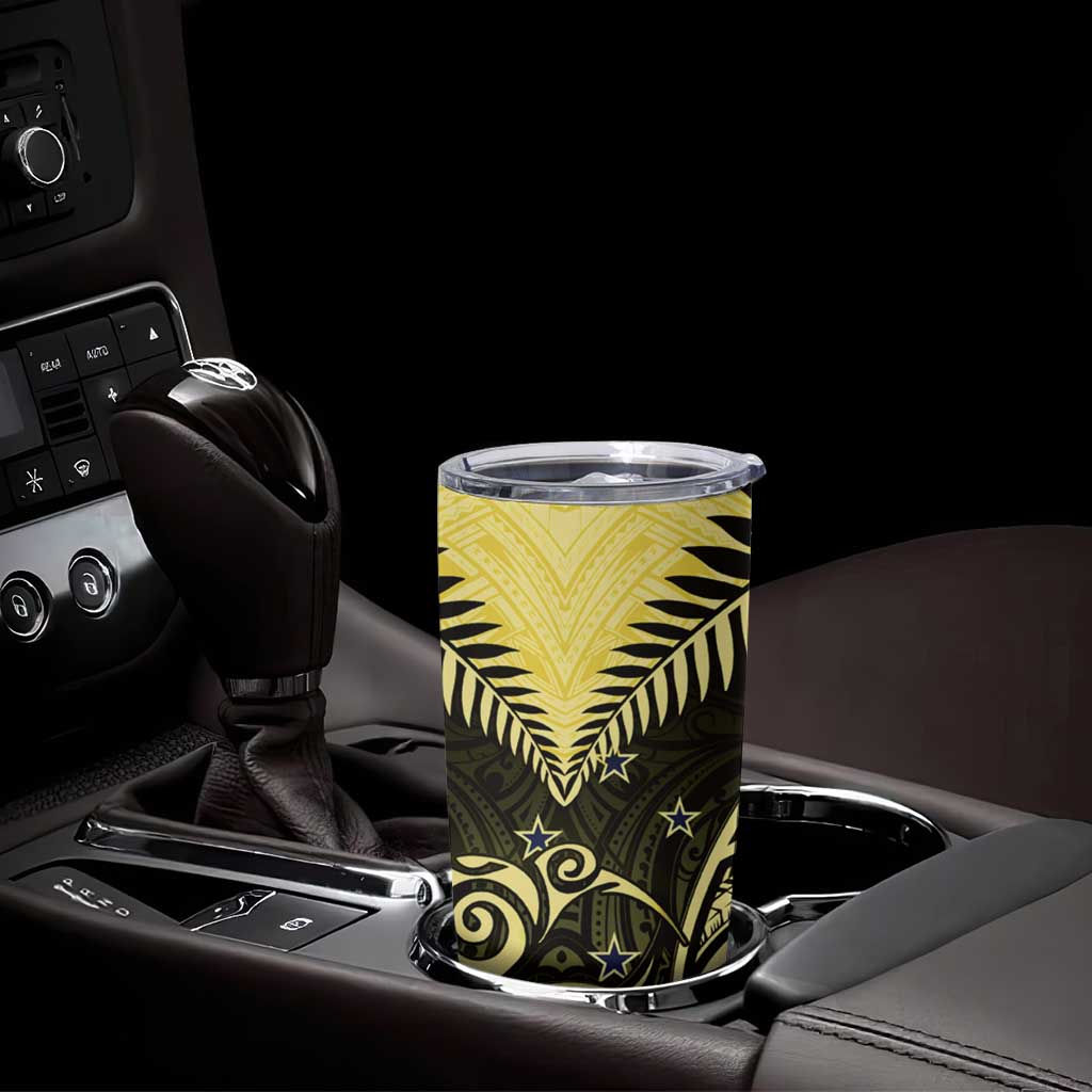 Aotearoa Tumbler Cup Maori Kiwi Yellow Fern LT01 - Polynesian Pride