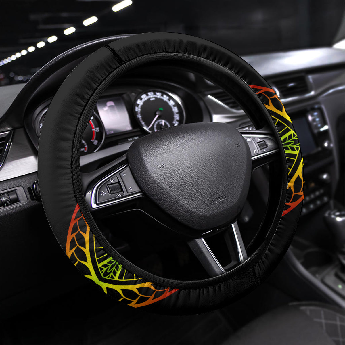 Hawaii Turtle Steering Wheel Cover Aloha Kakau Reggae Polynesian Pattern