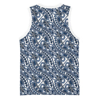 Hibiscus Bloom Island Tribal Waves Basketball Jersey Blue Polynesian Pattern LT01 - Polynesian Pride