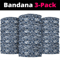 Hibiscus Bloom Island Tribal Waves Neck Gaiter Blue Polynesian Pattern LT01 package One Size: 25*50cm Blue - Polynesian Pride