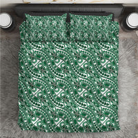 Hibiscus Bloom Island Tribal Waves Bedding Set Green Polynesian Pattern LT01 Green - Polynesian Pride