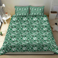 Hibiscus Bloom Island Tribal Waves Bedding Set Green Polynesian Pattern LT01 - Polynesian Pride