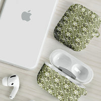 Hibiscus Bloom Island Tribal Waves AirPods Case Olive Green Polynesian Pattern LT01 - Polynesian Pride