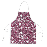 Hibiscus Bloom Island Tribal Waves Apron Pink Polynesian Pattern LT01 Pink - Polynesian Pride
