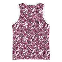 Hibiscus Bloom Island Tribal Waves Basketball Jersey Pink Polynesian Pattern LT01 - Polynesian Pride
