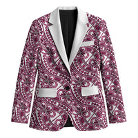 Hibiscus Bloom Island Tribal Waves Blazer Pink Polynesian Pattern LT01 Unisex Pink - Polynesian Pride