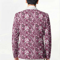 Hibiscus Bloom Island Tribal Waves Blazer Pink Polynesian Pattern LT01 - Polynesian Pride