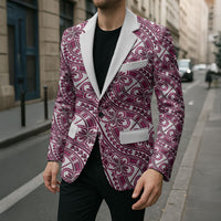 Hibiscus Bloom Island Tribal Waves Blazer Pink Polynesian Pattern LT01 - Polynesian Pride