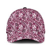 Hibiscus Bloom Island Tribal Waves Classic Cap Pink Polynesian Pattern LT01 Universal Fit Pink - Polynesian Pride